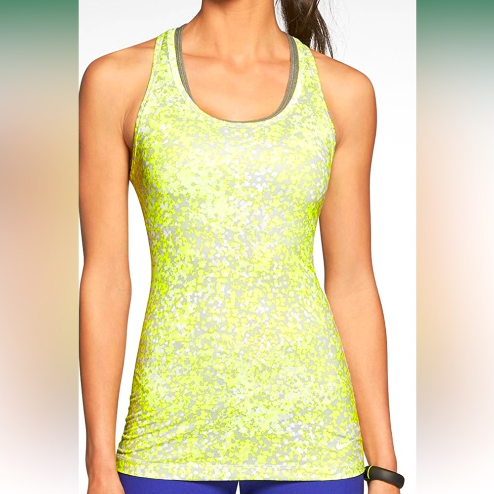 Nike Printed G87 Tank Top Grey/Volt/White size L